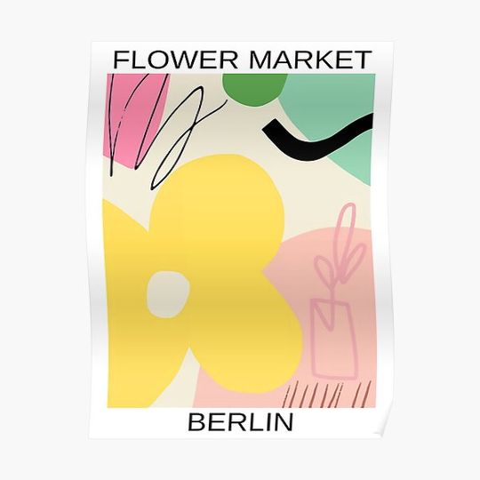 Flower Market - Berlin Premium Matte Vertical Poster