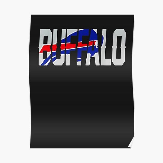 Buffalo Football Buffalo-Bill Team Men Gift Premium Matte Vertical Poster