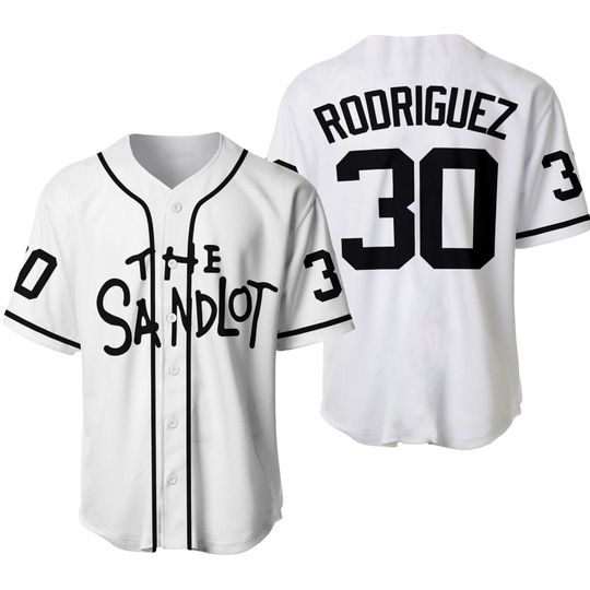 Benny 'The Jet' Rodriguez 30 The Sandlot Bel Air baseball jersey