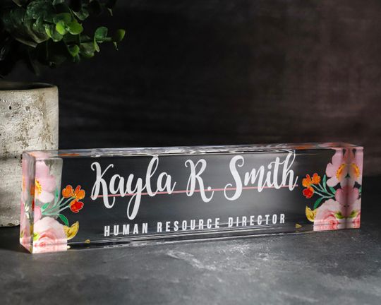 Personalized Desk Name Plate, Custom Office Decor, Name Plate Sign, Office Decor Gift