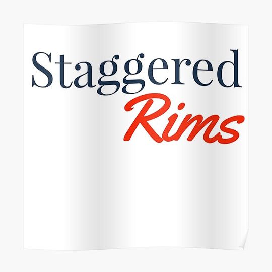 Staggered Rims Premium Matte Vertical Poster