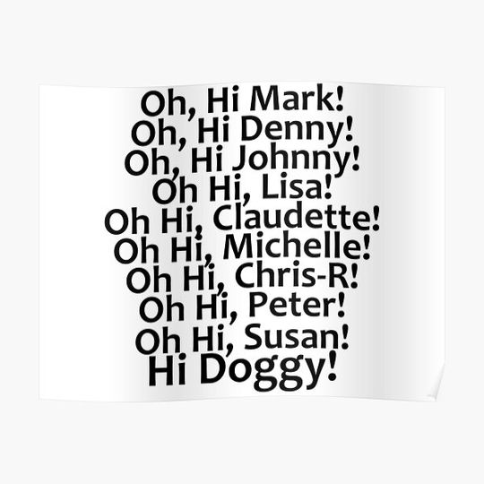 The Room Cult Movie 'Oh, Hi Mark' Tommy Wiseau Parody Disaster Artist Funny Gift T-shirt Premium Matte Vertical Poster