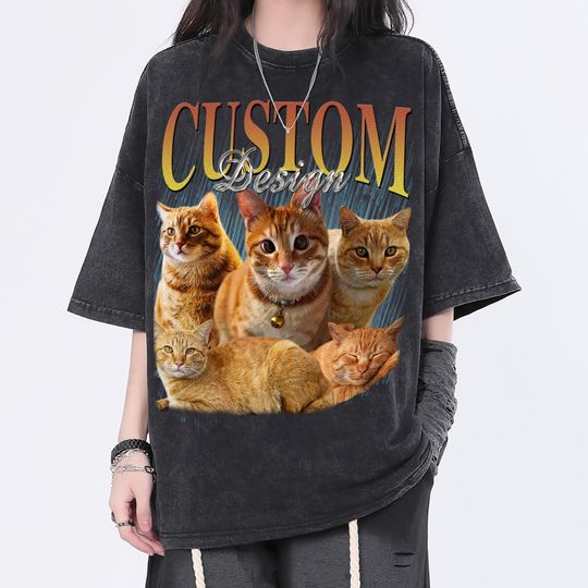 Pet Custom Vintage, Cat Graphic Unisex T-Shirt