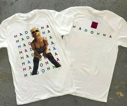 Vintage 90s Madonna Graphic Tee, Madonna Lover Gift, Madonna Double Sided T-Shirt