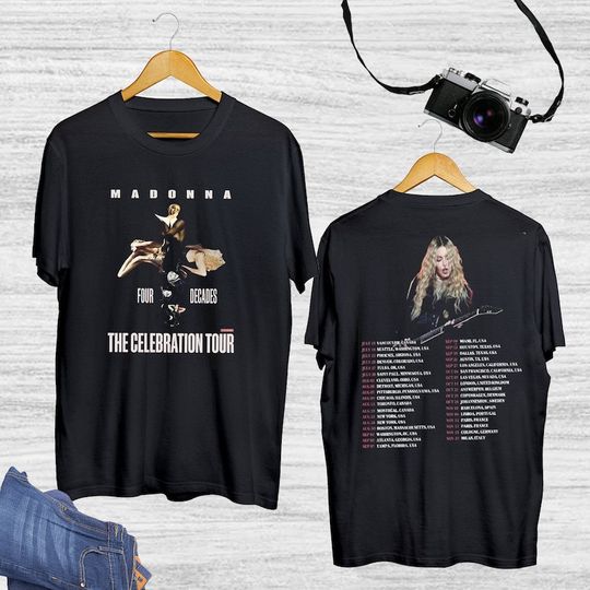 Madonna The Celebration Tour 2023 Shirt, Madonna Double Sided T-Shirt