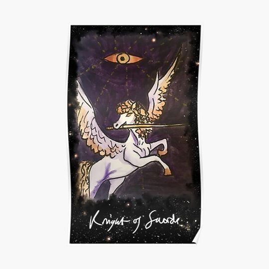 Knight of Swords: Tarotverse Tarot Deck Premium Matte Vertical Poster