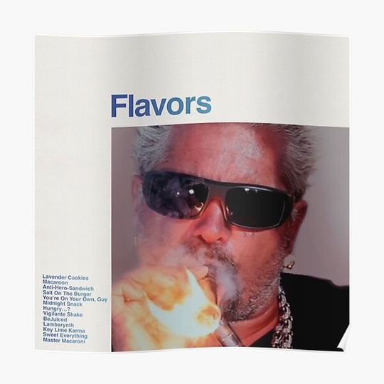 Guy Flavortown Fieri Midnights Parody Taylor Premium Matte Vertical Poster