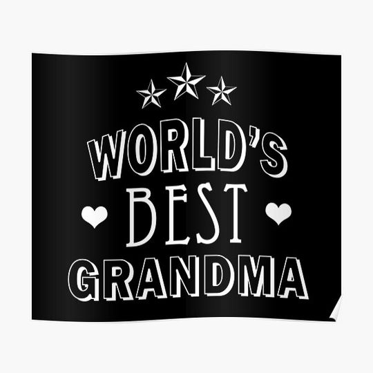 World's best grandma (Black) Premium Matte Vertical Poster