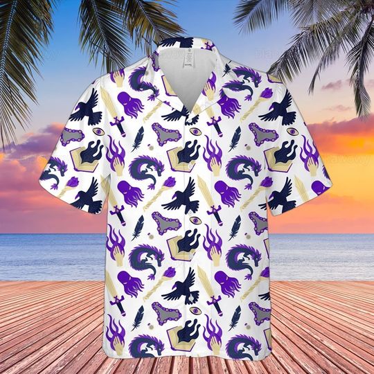 Dnd Shirt, Warlock Hawaiian Shirt, Dnd Hawaiian Shirt