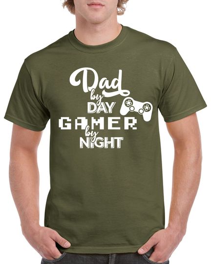 Birthday Gifts For Dad Men Birthday Gift For Dad By Day Gamer By Night Birthday Shirt