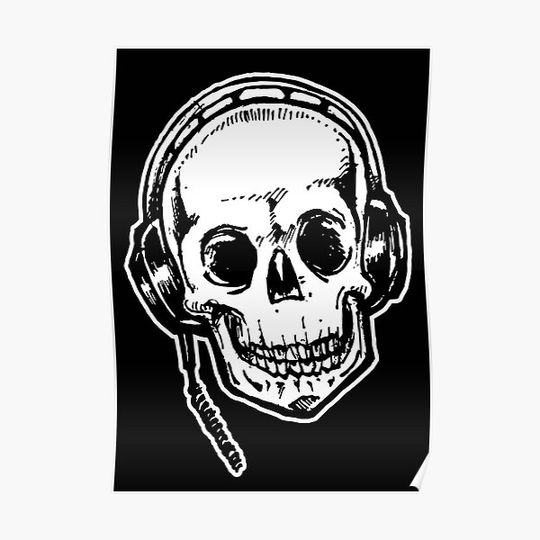 Copy of Listening till the end in graphic black and white Premium Matte Vertical Poster