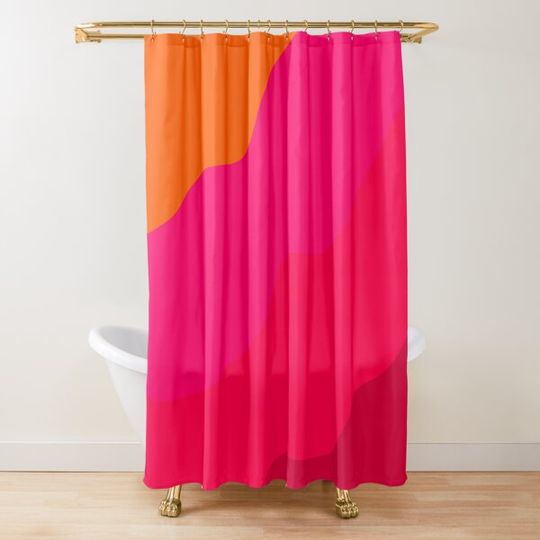 Hot Pink to Orange II Shower Curtain