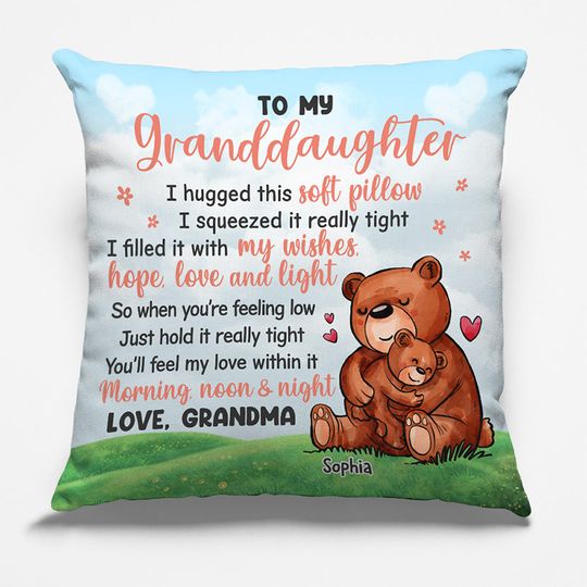 To My Grandchildren, You Will Feel My Love - Family Personalized Custom Pillow