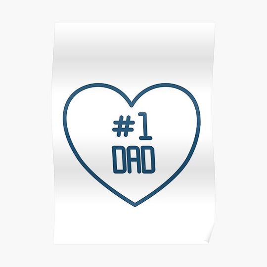 Number One Dad Premium Matte Vertical Poster