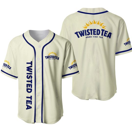 Beige Twisted Tea Baseball Jersey