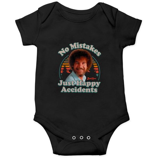 No Mistakes Just Happy Accidents B.ob Ro.ss Vintage Artist Onesies