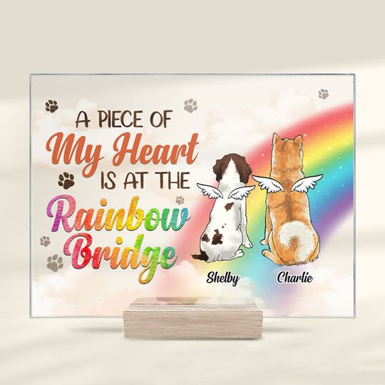 I Wish The Rainbow Bridge Had Visiting Hours, Dog Standing - Personalized Acrylic Plaque