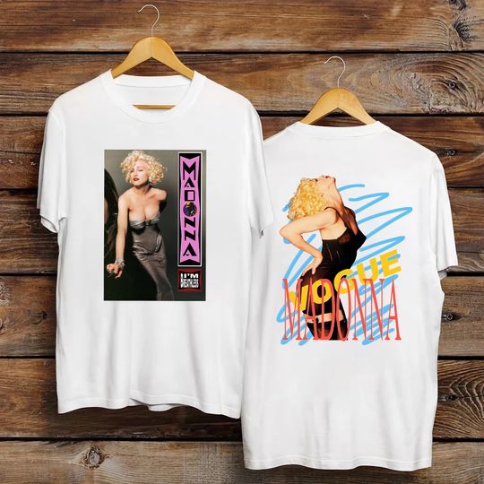 Madonna T-Shirt, 1990 Madonna I'm Breathless Studio Album Vogue Double Sided T-Shirt