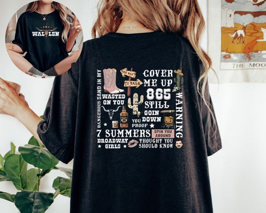 Vintage Wallen Western T-shirt, Trendy tee, Cowgirl Country Shirt, Wallen Western T-Shirt, Retro Cowboy Wallen Shirt