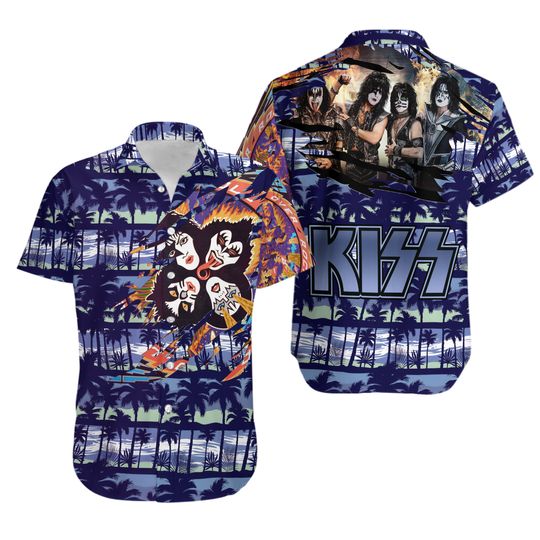 KISS Rock Bands Tropical 2022 Hawaii Shirt Aloha Shirt