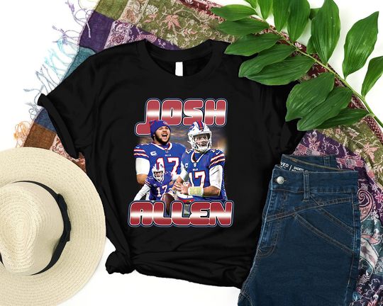 Josh Allen Shirt, Josh Allen Buffalo Tee, Football Shirt, 90s Vintage Style Shirt