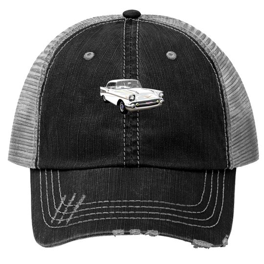 1957 Bel Air in White Trucker Hats