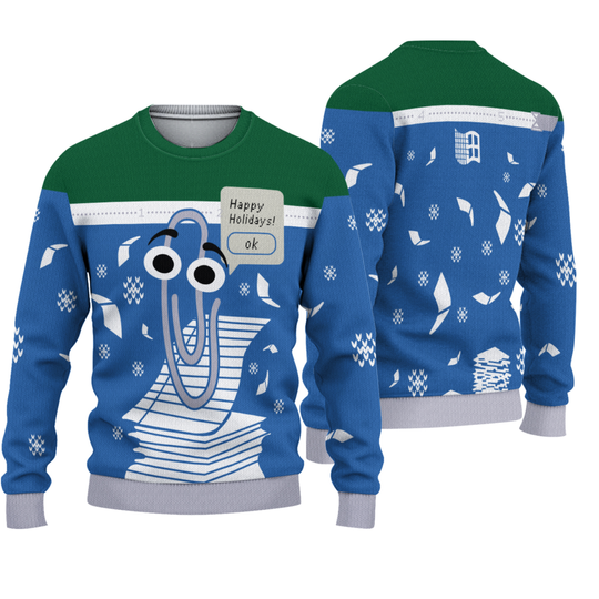 Christmas Clippy Ugly Sweater, Sorry Clippy fans 3D Sweater