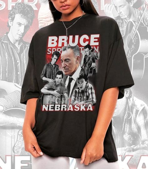 Bruce Springsteen Music Shirt, Y2K 90s Merch Vintage Album Nebraska Bruce Springsteen Tour 2023 T-Shirt