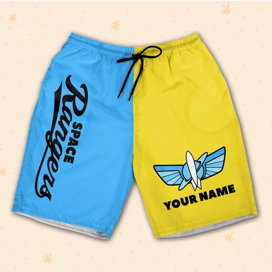 Personalize Buzz Lightyear Space  Buzz blue yellow white Shorts JS Custom Shorts For Fans Disney