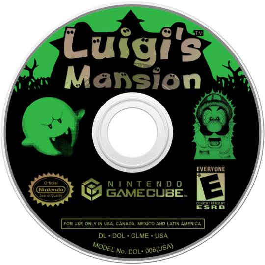 Luigi's mansion Video Game Glass Coaster 2000s, Retro, Game Cube