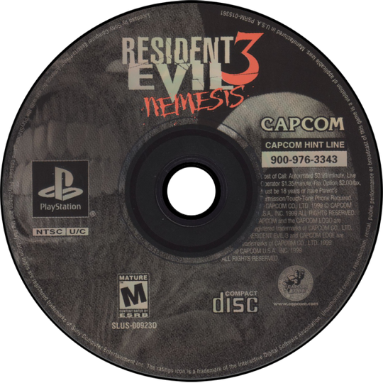 Resident Evil 3: Nemesis Video Game Glass Coaster 2000s, Retro, Game Cube