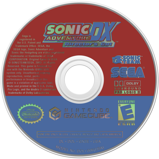Sonic Adventure Dx Video Game Glass Coaster 2000s, Retro, Game Cube