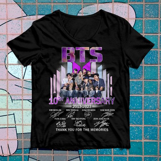 BTS 10th Anniversary 2013-2023 Signatures shirt, BTS Birthday shirt,