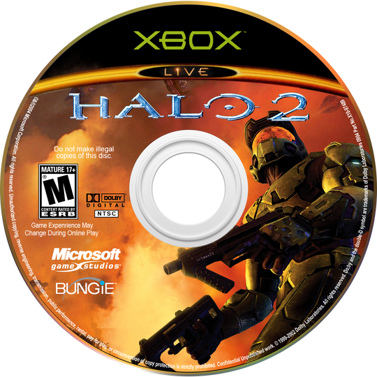 Halo 2 Video Game Glass Coaster 2000s, Retro, Game Cube
