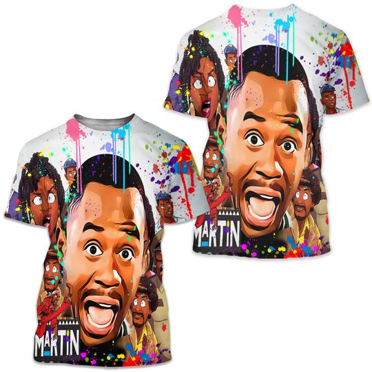 Martin Lawrence TV Show Shirt Black Sitcom Gina Pam Tommy Classic Comedy 90's TV Black History Month