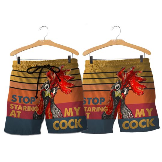 Chicken Rooster Shorts, Rooster Swim Shorts