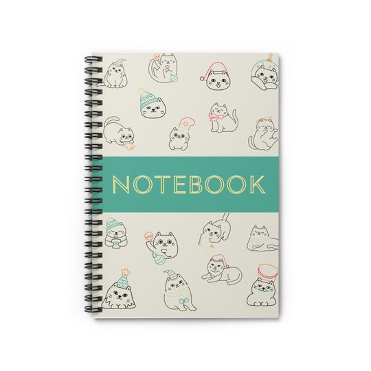 Cats Journal notebook, Notebook Cats, Spiral cats notebook