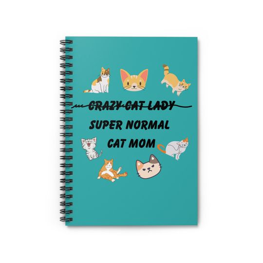 Copy of Cat Mom Spiral Notebook, Crazy Cat Lady, Journal, Diary, Cute Notebook, Unique Gift, Gift for Cat Lover, Teacher Gift, Gift for Mom