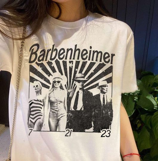 Retro Barbenheimer shirt, Barbie Vs Oppenheimer Shirt, Cillian Murphy Margot Robbie