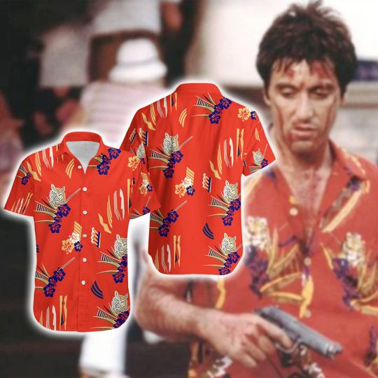 Tony Montana Scarface Hawaiian Shirt Scarface Summer Hawaiian Tony Montana