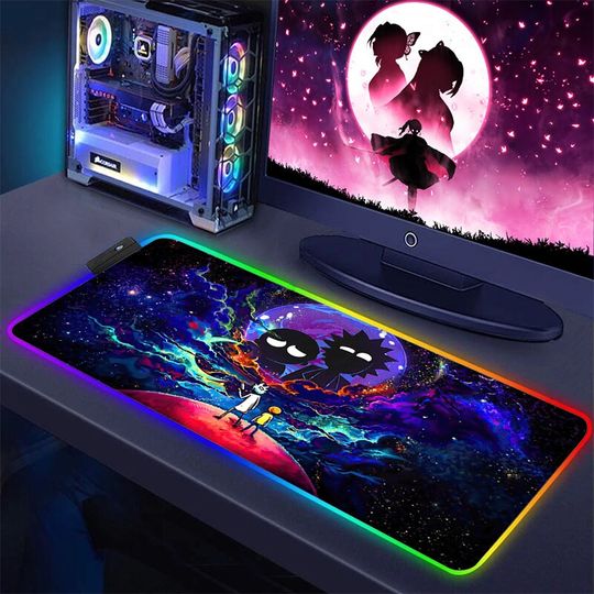 Rick and Rickandmorty LED RGB Gaming Mouse Pad