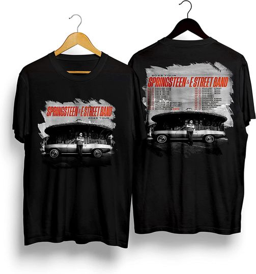 2 Sides Printed Bruce Springsteen Tour 2023 T Gildan Tshirt| Music Tour 2023 Double Sided T-Shirt
