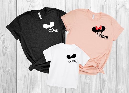 Camiseta Personalizada Disneytrip Familia 2023 Vacaciones Disney Matching Disney Mundo 2023 Nombre de Familia para Hombre Mujer y Niño