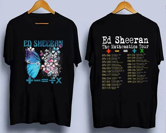 Butterfly Equals Tour 2 Side T-Shirt, The Mathematics Tour Shirt, Country Music Concert Shirt, Ed Shee Tour 2023, Mathematics Tour Tee