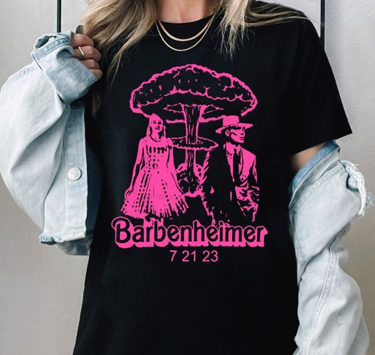 Barbenheimer 072123 Movie Shirt, Barbie Vs Oppenheimer, Barbie Oppenheimer Tee