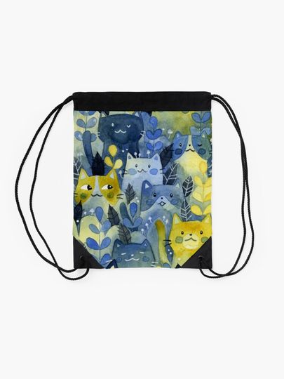 kitty forest | Drawstring Bag