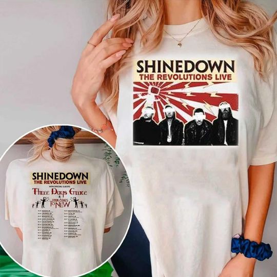 2023 Tour shine down Band Shirt, The Revolutions Live Tour shine down Unisex T-shirt