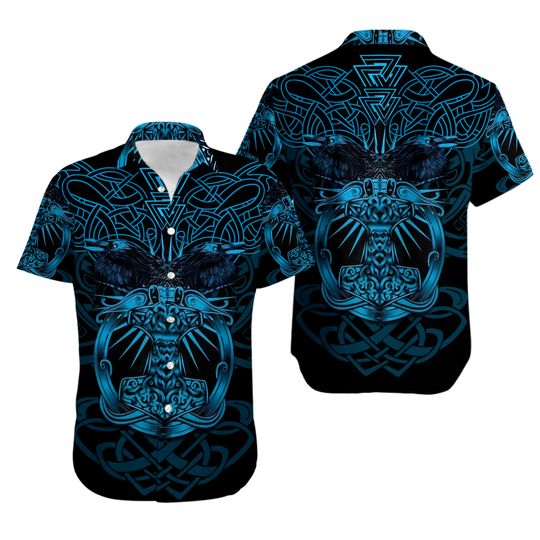 Viking Blue Aloha Hawaiian Shirt