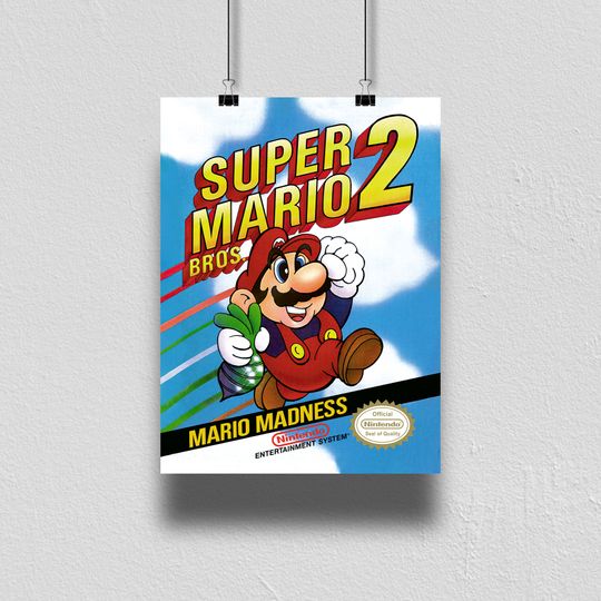 Super Mario Bros 2 Video Game Poster