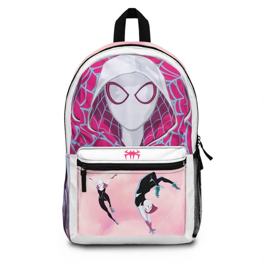 SPIDER-GWEN Backpack, Gwen Stacy, Spiderman Book Bag, Across The Spider-Verse